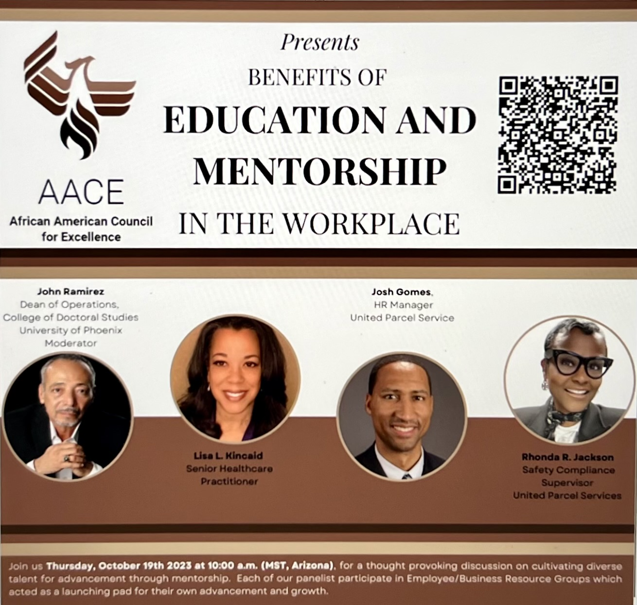 Lisa Kincaid speaking as a guest panelist at a University of Phoenix event